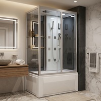 Cabine de douche intelligente modulaire avec ventilateur d'extraction, cabine de douche vapeur intelligente pour salle de bain d'hôpital