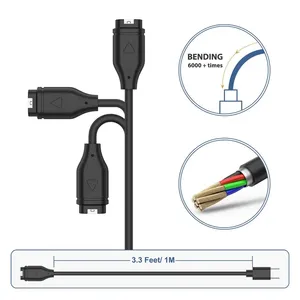 Base de Carga para <span class=keywords><strong>Garmin</strong></span> Fenix 7 7S 7X 6 6S 5X Plus/Venu 2/<span class=keywords><strong>Vivoactive</strong></span> <span class=keywords><strong>3</strong></span> 4 4S/Instinct 2/Forerunner 945 255 955 165, <span class=keywords><strong>Cable</strong></span> de Carga - Product Image 3