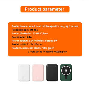 Chargeur sans fil magnétique portable mini très vendu, chargeur rapide 5000 mAh, Powerbank <span class=keywords><strong>pour</strong></span> <span class=keywords><strong>iPhone</strong></span> Samsung - Product Image 6