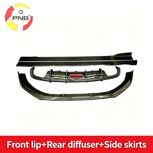 Kit Spoiler Anteriore in Fibra di Carbonio, Diffusore e Minigonne Laterali per Audi <span class=keywords><strong>A6</strong></span> C7 S6 Sline Sedan 2012-2015 - Product Image 1