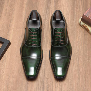 <b>Men's</b> <b>Breathable</b> Genuine Leather Oxfords Closed Toe Slip-On Business Formal Casual <b>Shoes</b> Waterproof Outdoor Large Size - Product Image 2