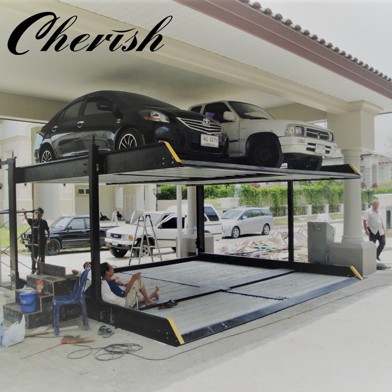 Гидравлический автомобильный подъемник для подземной парковки гаража, автомобильный подъемник с двойной палубой