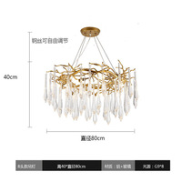 Luxe Moderne Plafond Suspendu Grande Branche En Laiton Lustre Verre Cristal Goutte D'eau Lumière En Gros Au Détail Maison Hôtel