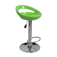 Tabourets de bar en plastique pour chaise haute de mode moderne tabourets de bar en plastique pour la cuisine à hauteur réglable base chromée