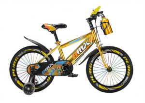 Bicicletta BMX per bambini 16 pollici con telaio in alluminio, ruote da allenamento, sella regolabile e freno a V per bambini dai 6 agli 8 anni - Product Image 1