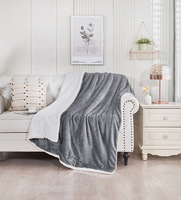 Couette d'hiver chaude en flanelle polaire tricotée anti-acariens, double épaisseur, pour enfants, usage domestique, en polaire corail unie, pour le commerce international