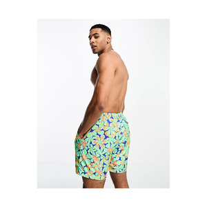 Shorts de bain pour hommes en tissu extensible 4 directions, impression personnalisée, shorts de plage pour hommes, taille élastique, boardshorts pour hommes - Product Image 4