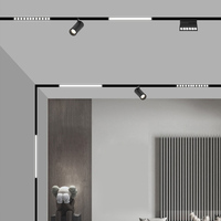 Nouvelle conception de 2cm de large piste en aluminium ultra mince éclairage sur rail magnétique