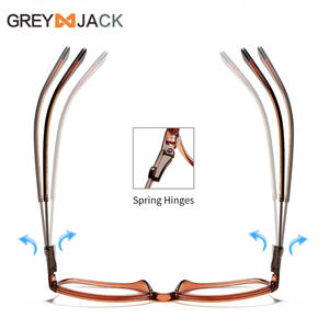 Lunettes anti-lumière bleue Greyjack pour femmes, monture ovale TR90, design rétro avec charnières à ressort pour la protection de la myopie - Product Image 1