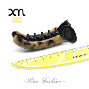 Pince à cheveux luxueux et uniques en acétate, 1 pièce, accessoires pour les cheveux épais et fins, style corne, - Product Image 4