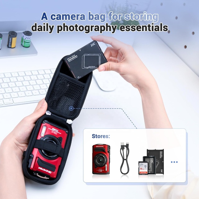 Multi Functional Durable Travel Carry Case Protective EVA Camera Bag Case for Olympus TG-7 - case Only