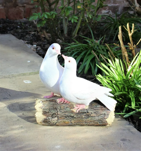 2 pièces d'ornements de <span class=keywords><strong>jardin</strong></span> personnalisés faits à la main, <span class=keywords><strong>colombes</strong></span> de l'amour debout en résine, décoration intérieure et extérieure, oiseaux, faune, <span class=keywords><strong>jardin</strong></span> éclatant - Product Image 3