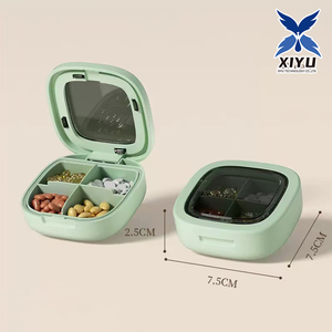 Tổ chức thuốc cầm tay 7 ngày với các ngăn AM/PM-Hộp Thuốc Du Lịch Chống rò rỉ để sử dụng hàng ngày vật liệu PP cấp thực phẩm - Product Image 2