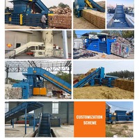 Presse à balles hydraulique horizontale à commande PLC haute vitesse, capacité 5-8 tonnes, poids de la balle 200-1000 kg, pour le recyclage des bouteilles en plastique