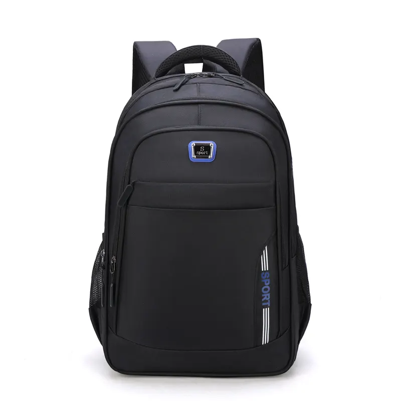 Tas punggung Laptop Oxford uniseks, tas ransel Laptop berpergian dengan Logo kustom harian