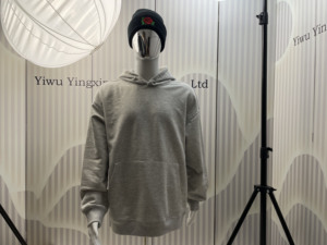 Pullover in cotone pesante personalizzato Mens Essentials High Street Hip Hop felpe oversize in tinta unita senza stringhe - Product Image 4