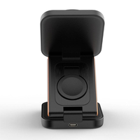 Chargeur sans fil rapide, station de charge magnétique pliable 3 en 1 pour iPhone, chargeur portable 5W pour iWatch, pour écouteurs 3/2/Pro