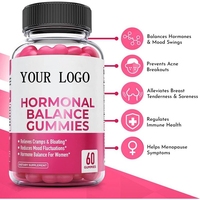 Gummies d'équilibre hormonal féminin pour les femmes avec Dong Quai et vitamine B6 sans sucre Supplément de santé Vegan Private OEM Package