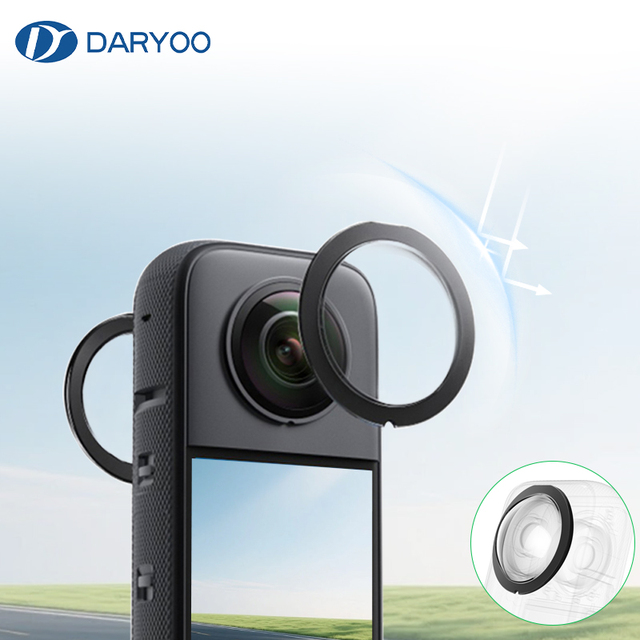 DARYOO Action Camera Accessories for Insta360 X3 Wear-resistant Scratch-resistant HD Acrylic Front Rear Lens protection Glass