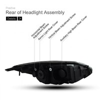 Ensemble de phares avant LED pour Ford Focus MK3 2012-2014, double projecteur, feux de jour DRL, clignotants séquentiels, plug and play