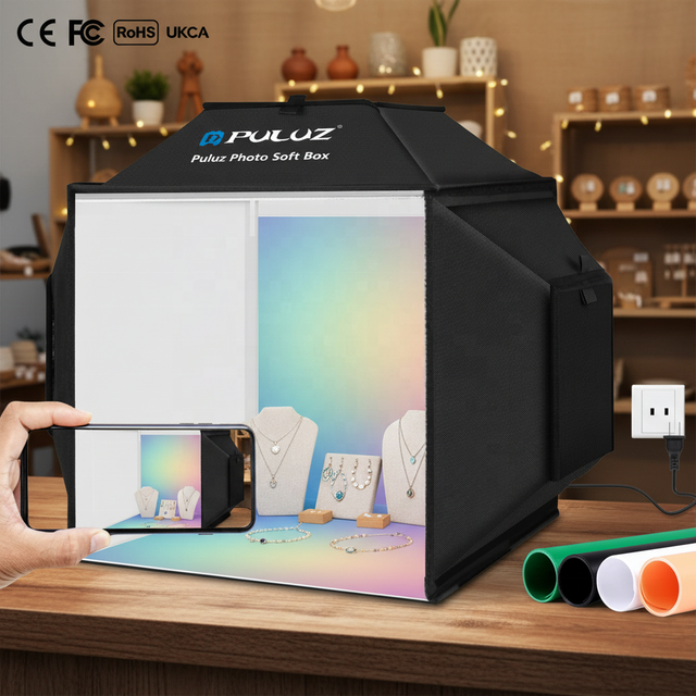 Professional PULUZ 480 LED Lights Photo Studio Light Box 40CM 16"x16 Portable Photo Soft Box for Jewelry and Product Photography