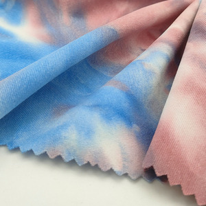 ผ้ามัดย้อมผ้าโพลีเอสเตอร์สีรุ้งสำหรับชุดกีฬาดีไซน์ตามสั่ง - Product Image 2