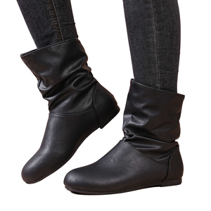 Botines Blancos para Mujer con Cierre de Cremallera, Tendencia de Moda Otoño/Invierno, Punta Puntiaguda, Altos, Negros - Product Image 1