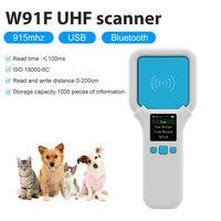 Lecteur d'étiquettes d'animaux Bolan W91F, scanner UHF portable, distance de lecture jusqu'à 50 cm, avec interface USB, blanc, garantie 1 an, en stock
