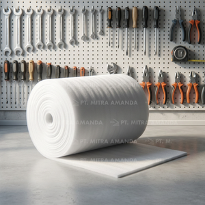 Rollo de Espuma de Polietileno Multiusos de 8 mm x 100 cm x 50 m con Amortiguación para Protección de Paneles de Pared y Pisos - Product Image 1