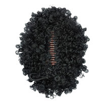 Perruque queue de cheval bouclée frisée avec cordon de serrage et pince à griffes, extension de cheveux courte et bouclée polyvalente pour femmes, coiffure quotidienne
