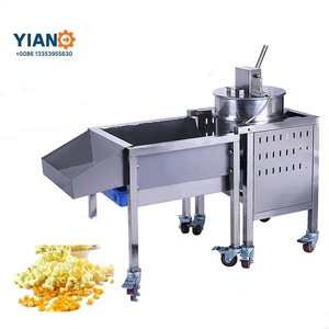 HYR Commercial Fully Automatic Popcorn Maker Industrial Pop <strong>Corn</strong> Machine Gas Heating Manual/Electric Stirring for Popcorn Making - Product Image 2