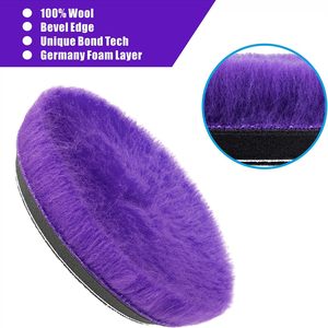 Almohadilla <span class=keywords><strong>de</strong></span> Lana <span class=keywords><strong>de</strong></span> Cordero <span class=keywords><strong>de</strong></span> Alta Densidad LEADMAX <span class=keywords><strong>de</strong></span> 5 Pulgadas para Pulido <span class=keywords><strong>de</strong></span> Automóviles y Mármol - Product Image 4