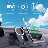 Nouveau support de téléphone de montage d'évent de véhicule à moteur chargeur de voiture chargeur sans fil magnétique 360 support de charge rapide réglable pour téléphone