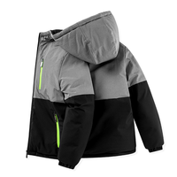 Veste pour enfant coupe-vent, imperméable, légère, style bomber, réversible, fermeture éclair, à capuche, fabrication OEM, vente en gros