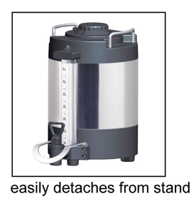 ステンレス鋼デジタルサイトゲージ4Lコーヒー壷温度制御水壷サーマルコーヒーサーバーベース付き - Product Image 4