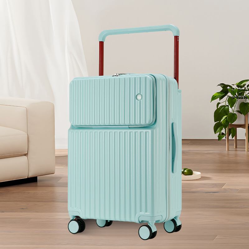 Bleu menthe [ouverture frontale zippée avec large tige de traction]