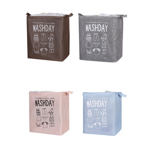 Foldable Customized 600D Oxford Cloth Folding Large Laundry Basket <strong>Collapsible</strong> Drawstring Clothes Hamper <strong>Storage</strong> with Handle - Product Image 2