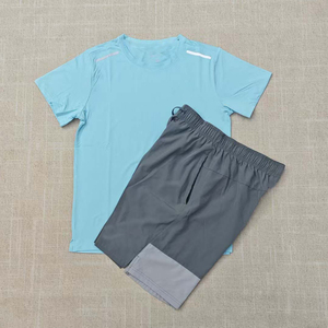 Conjunto de <span class=keywords><strong>Camiseta</strong></span> y Pantalones Cortos Deportivos para Hombre Nki <span class=keywords><strong>con</strong></span> Logotipo Personalizado, Conjunto de 2 Piezas de Jersey de Fútbol de Secado Rápido y Transpirable, Ropa Deportiva para Correr - Product Image 5