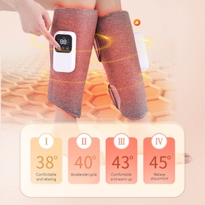 Appareil de massage des jambes à 3 modes, avec coussin d'air 3D, vibration pneumatique, compression chaude, pour le mollet et la cuisse - Product Image 5