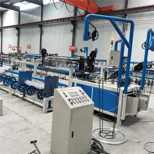 Automatic double spiral diamond chain link fence net making machine manufacturer price