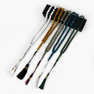 중국 공급 업체 하이 퀄리티 이슬람 Tasbeeh 천연 구슬 이슬람 Tasbih 기도 묵주 - Product Image 3