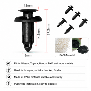 คลิปล็อคแบบกด B16 POM รุ่น 90505 <span class=keywords><strong>SXO</strong></span> 003 สำหรับยึดกันชน กระจังหน้า และบังโคลนรถยนต์นิสสัน - Product Image 5