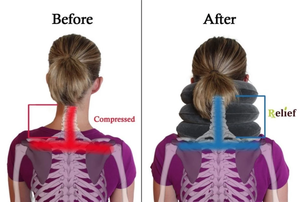 Almohada inflable <span class=keywords><strong>de</strong></span> franela completa para tracción cervical con control manual con cable ajustable para alivio instantáneo del <span class=keywords><strong>dolor</strong></span> crónico <span class=keywords><strong>de</strong></span> <span class=keywords><strong>cuello</strong></span> y hombros - Product Image 2