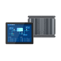 Moniteur d'affichage industriel 15 pouces avec panneau capacitif, entrée HDMI, sortie VGA, interface tactile USB pour équipement de production