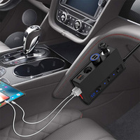 180W 4 USB Prise de chargeur de voiture QC3.0 Charge rapide Adaptateur de sortie répartiteur 12V/24V