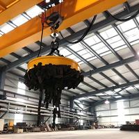 Système d'aimants électromagnétiques à double poutre de 20 tonnes pour pont roulant, idéal pour l'entrepôt de stockage de billettes d'acier - Assurance Qualité