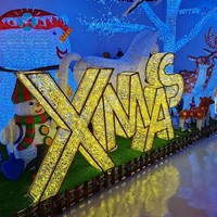 Lettres lumineuses LED de Noël grand format, motif de Noël, étanches IP65 pour extérieur, personnalisables, directement du fabricant, pour décorations de place et festivals