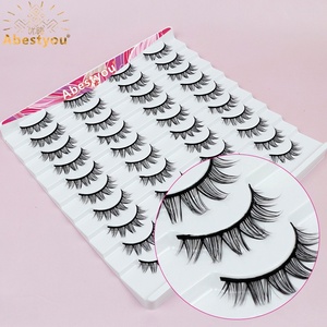 Ciglia Finte Abestyou in <span class=keywords><strong>Visone</strong></span> Sintetico 11mm, Effetto 3D, Autoadesive, Glitterate, Confezione Personalizzata, Fatte a Mano, Cruelty-Free, Riutilizzabili - Product Image 4