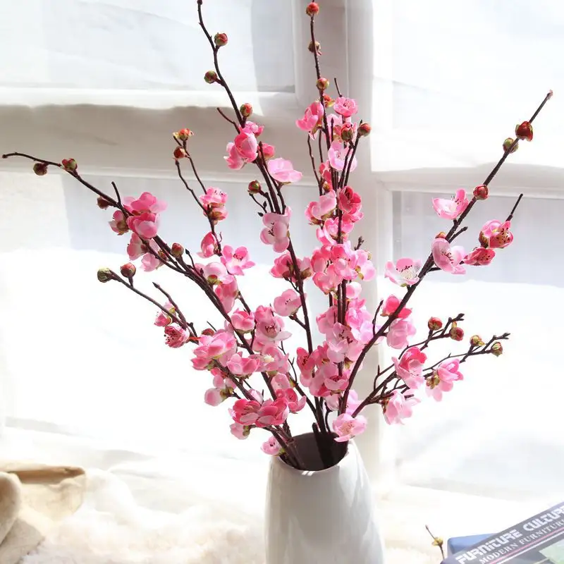 2022 인공 사쿠라 벚꽃 로맨틱 핑크 화이트 나뭇 가지 장식 나무 판매