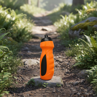Bouteille d'eau sport en plastique LDPE réutilisable et écologique de 700 ml pour le vélo, la randonnée et le cyclisme - Promotionnelle avec design à compression gratuit